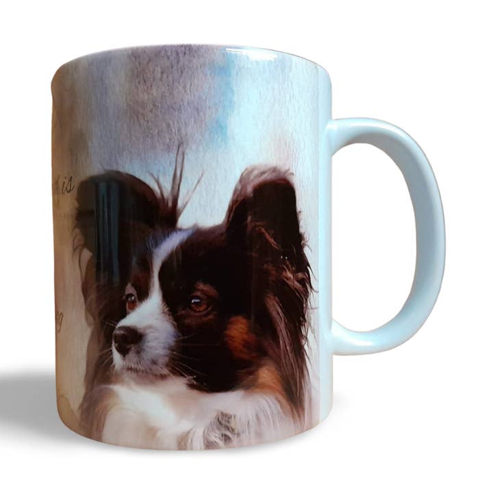 Papillon Dog Mug for wholesale by Rockways Designs