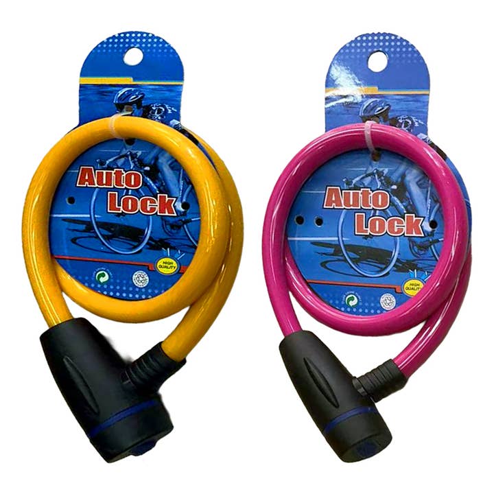 Candado de Cable para Bicicleta Colores Surtidos Resistente al Agua para venta al por mayor de Deluxe Import Trading