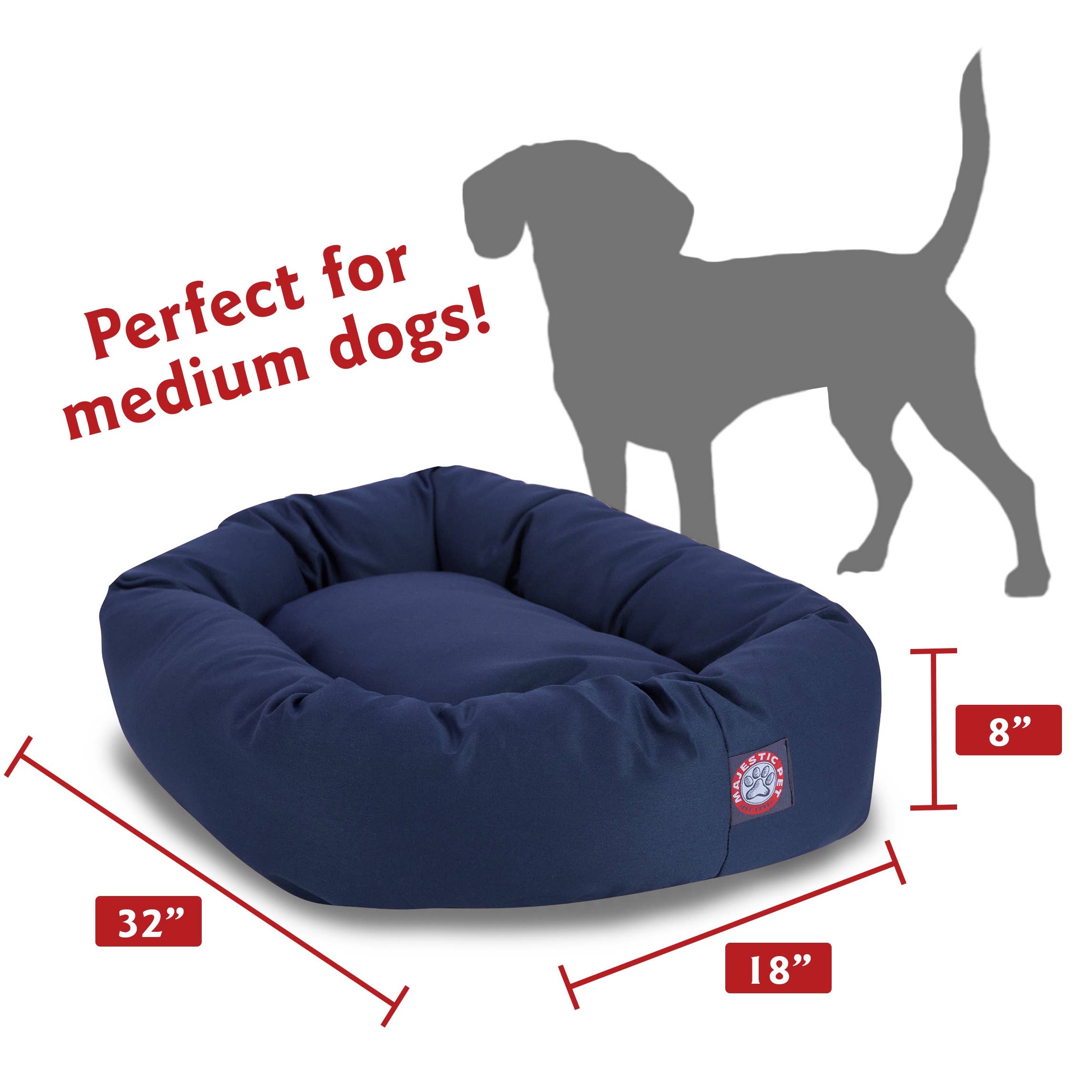 Majestic Pet Products - Vente Panier – chien - Lit pour chien Bagel en poly/coton5