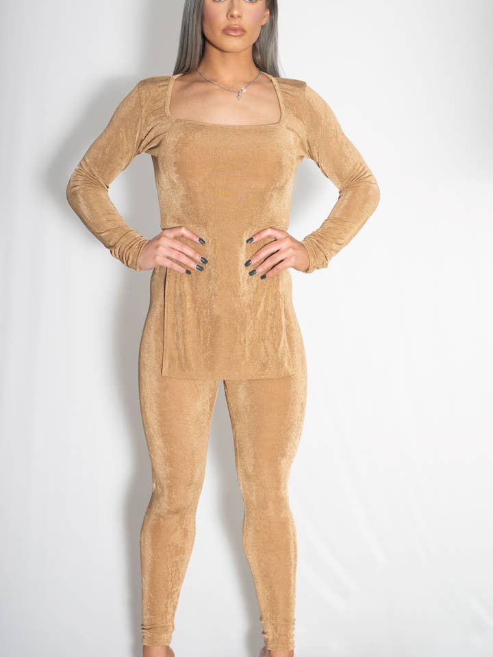 LONG SLEEVE TOP WITH MATCHING LEGGINGS SET for wholesale by Zammi