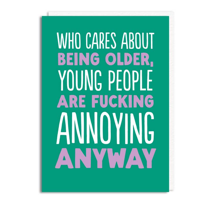 Uhøfligt Fødselsdagskort - 'Irriterende' for engroshandel hos The Buddy Fernandez Card Company