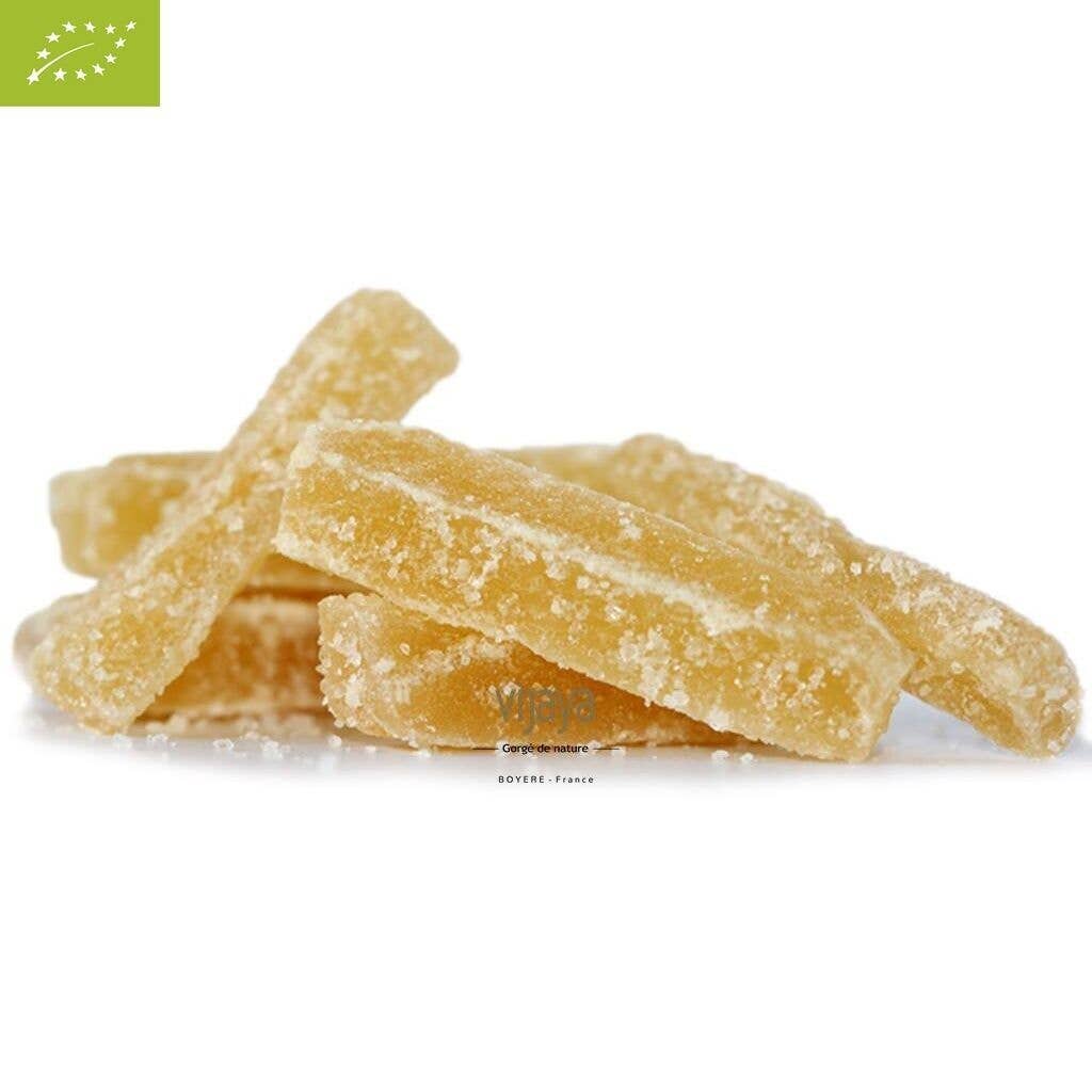 VIJAYA - SAS J.L. BOYERE - Wholesale Dried Spice - Candied Ginger - Sticks - CHINA - 250g- Organic* & Fair Trade2