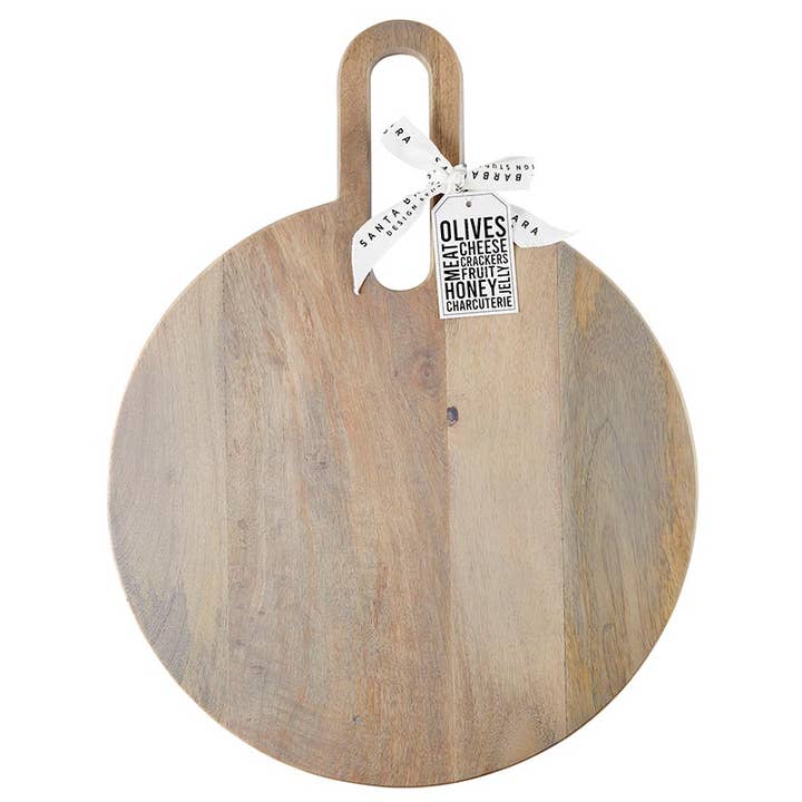 Large Round Board With Cut Out Handle - Grey Finish for wholesale by Santa Barbara Design Studio by Creative Brands