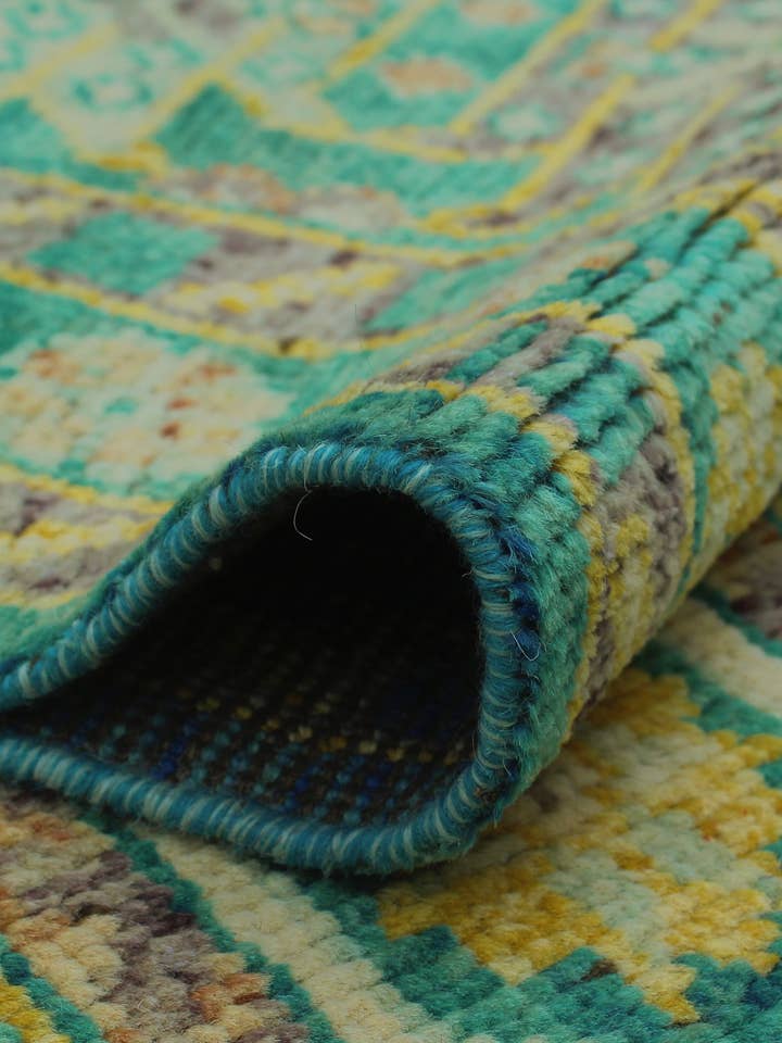 Balochi Clayton Grön/Lila Matta, 6'4" x 10'1" för wholesale av Noori Rug