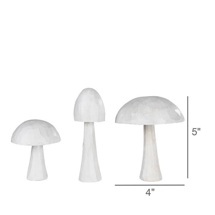HomArt - Wholesale Decorative Tabletop Object - Mushrooms, Wood - Set of 3