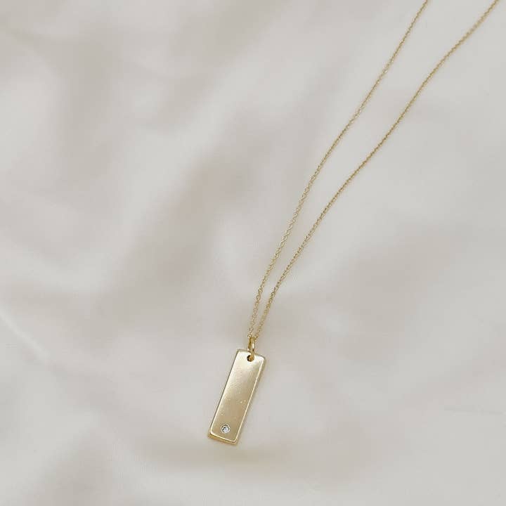 Colar com Placa Personalizada Gravada por atacado de Rand Design