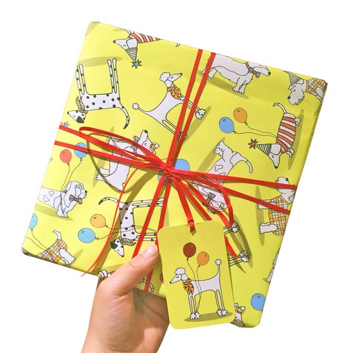 Dog Wrapping Paper for wholesale by Neon Magpie