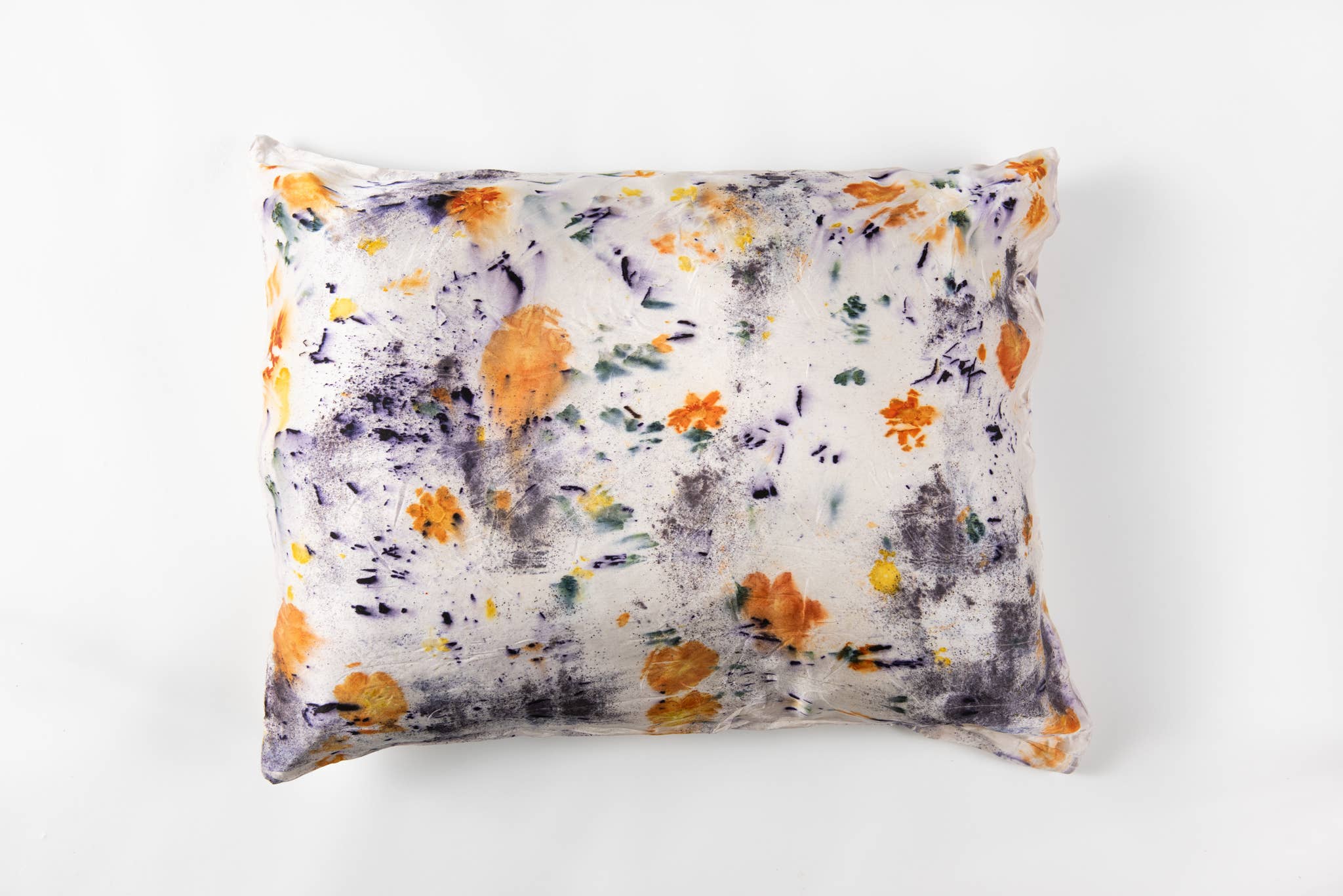 DYE KWEEN - Wholesale Bedding Pillowcase/Sham - Floral Botanically Dyed Silk Pillowcase1