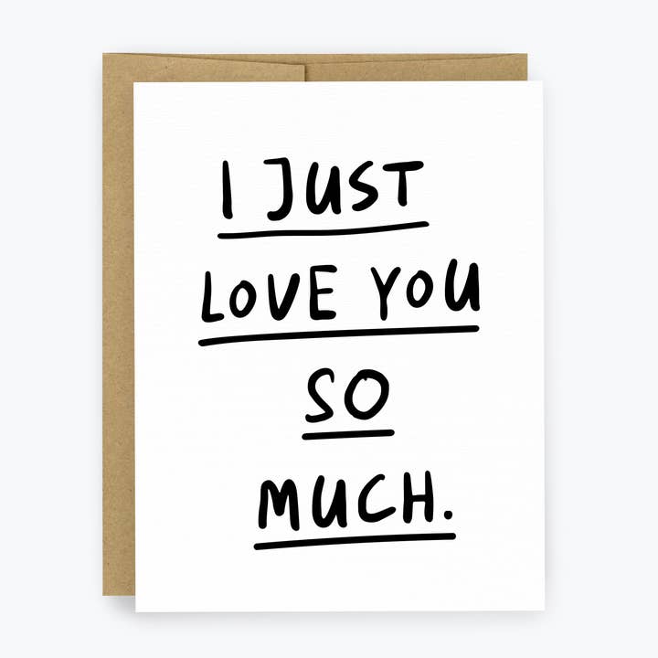 Love You So Much, Valentine's Day Cards, Anniversary, Text for wholesale by Kreate Paper Co.