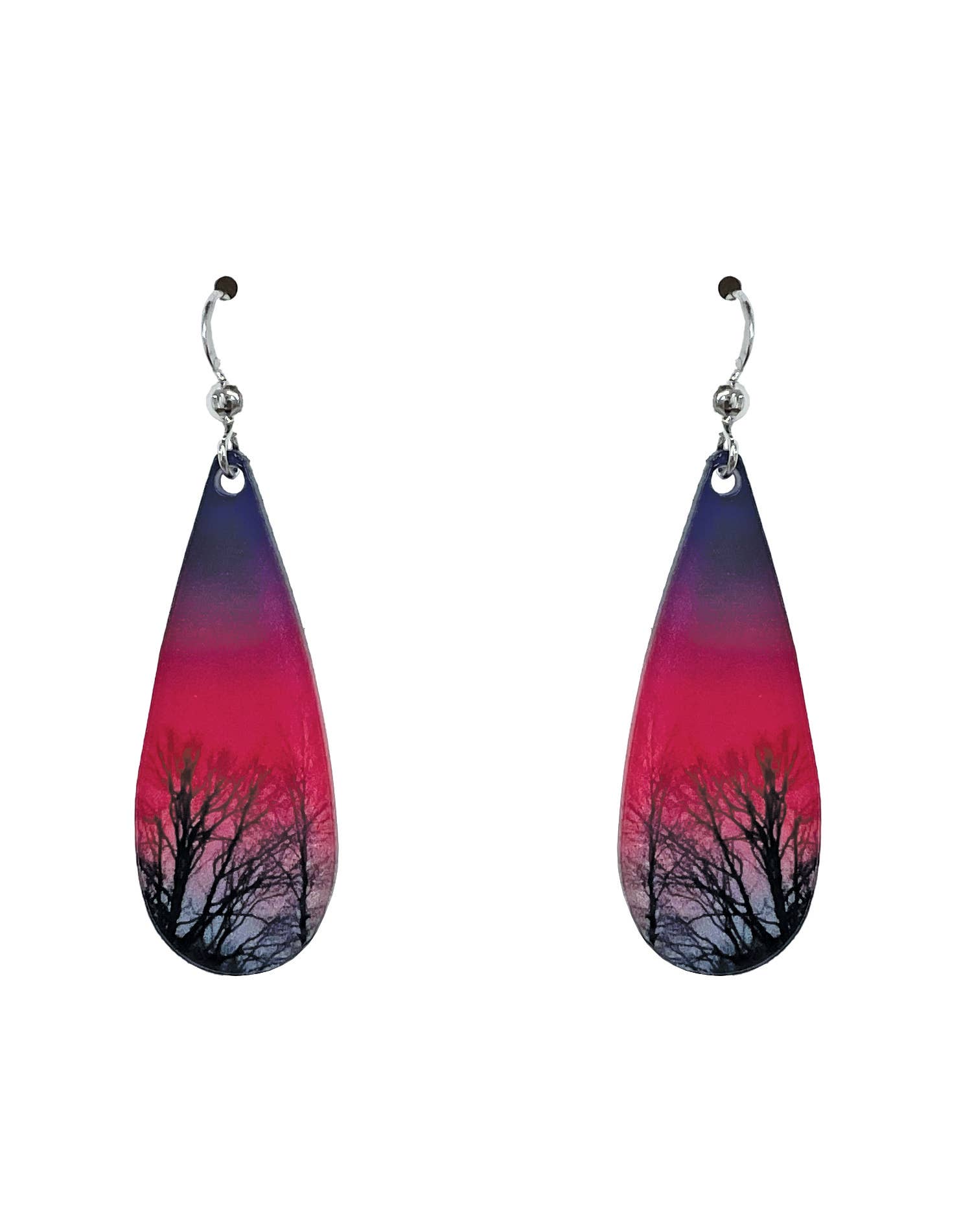 d'ears inc. - Wholesale Dangle Earrings - Forest Fire Aurora Acrylic earrings, sterling silver hooks