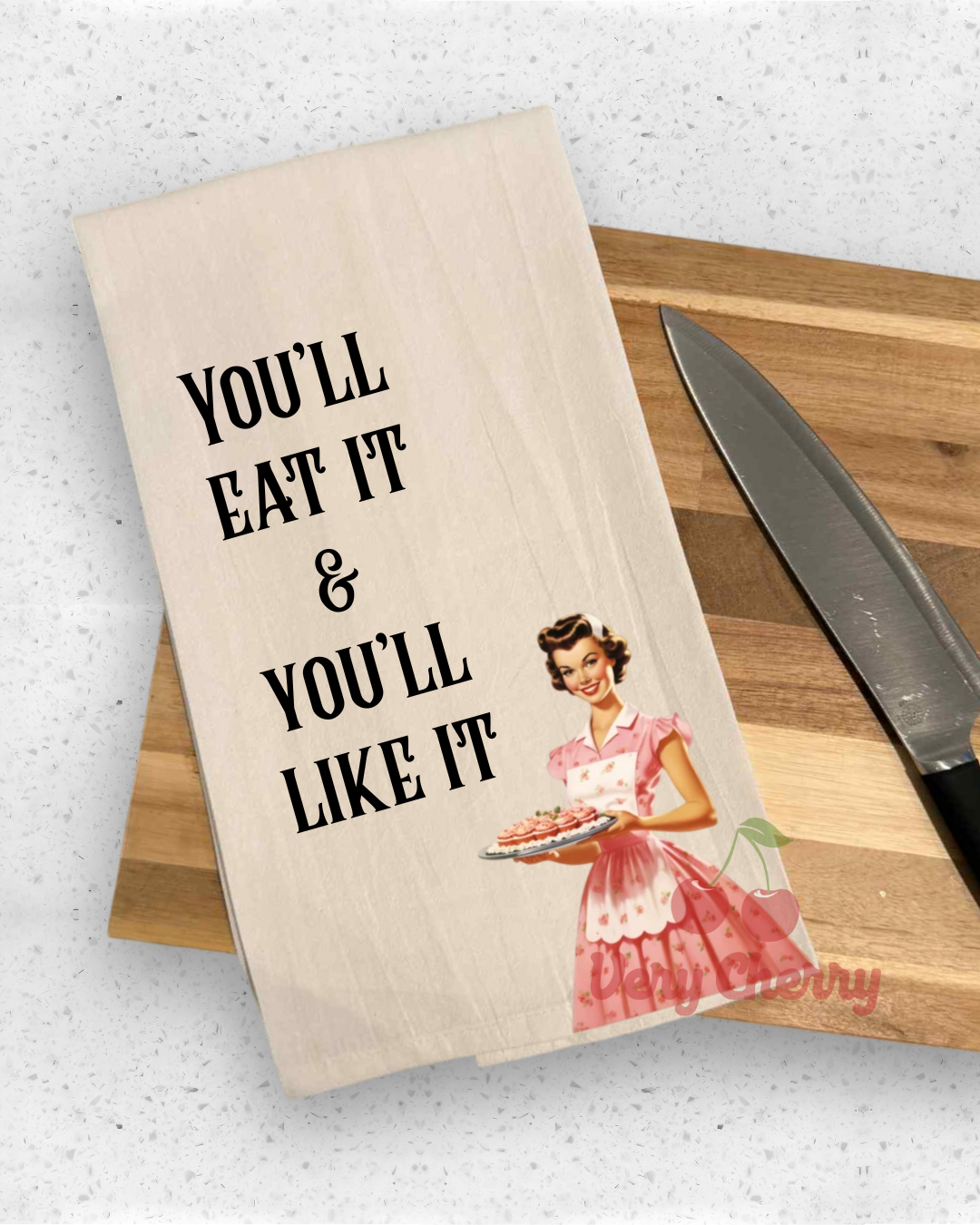 Very Cherry - Wholesale Tea Towel - You'll Eat It & You'll Like It Tea Towel0