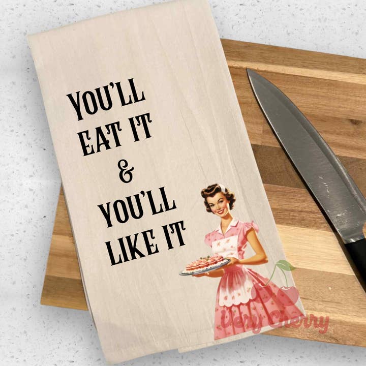 Very Cherry - Wholesale Tea Towel - You'll Eat It & You'll Like It Tea Towel0