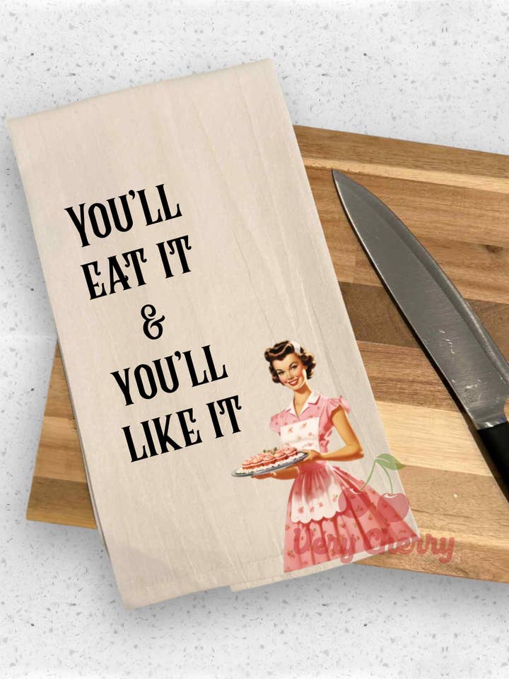 Pano de Cozinha "Vais Comê-lo e Vais Gostar" por atacado de Very Cherry