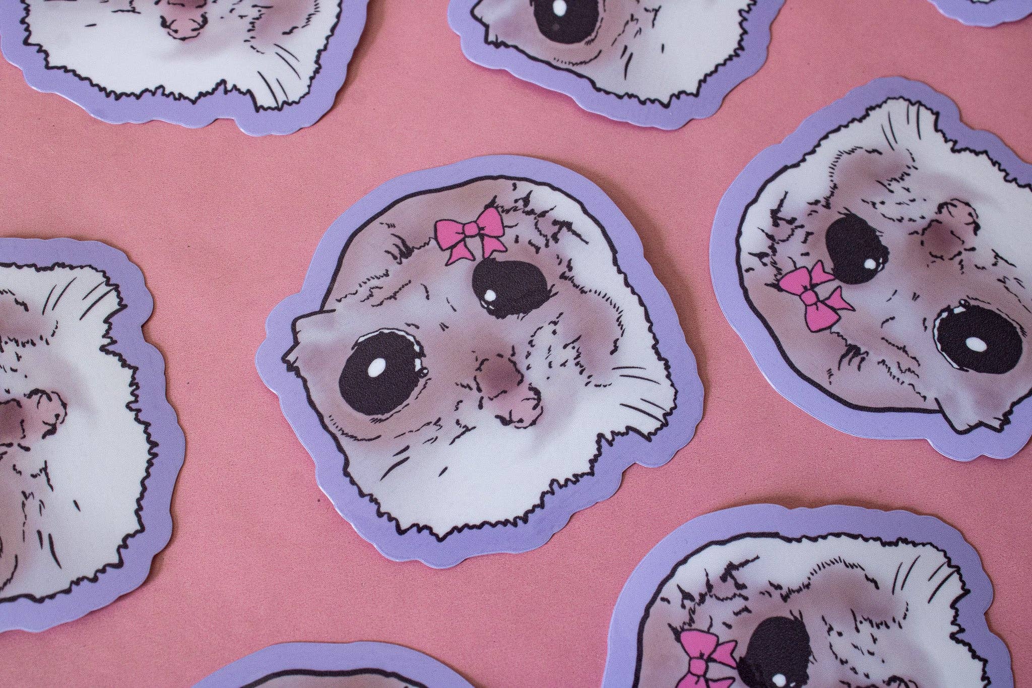 Doctor Scribble - Wholesale Sticker - Rat With Bow Meme Vinyl Sticker6