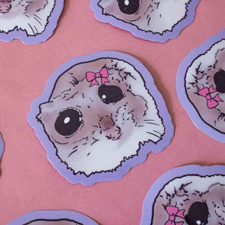 Doctor Scribble - Wholesale Sticker - Rat With Bow Meme Vinyl Sticker6