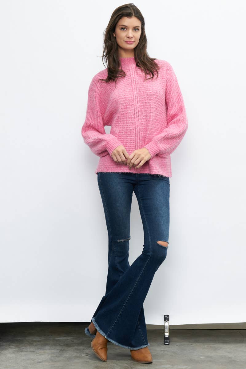 Newbury Kustom - Wholesale Knit Sweater - Women's - 10978 - FRONT SEAM DETAIL MOCKNECK SWEATER3