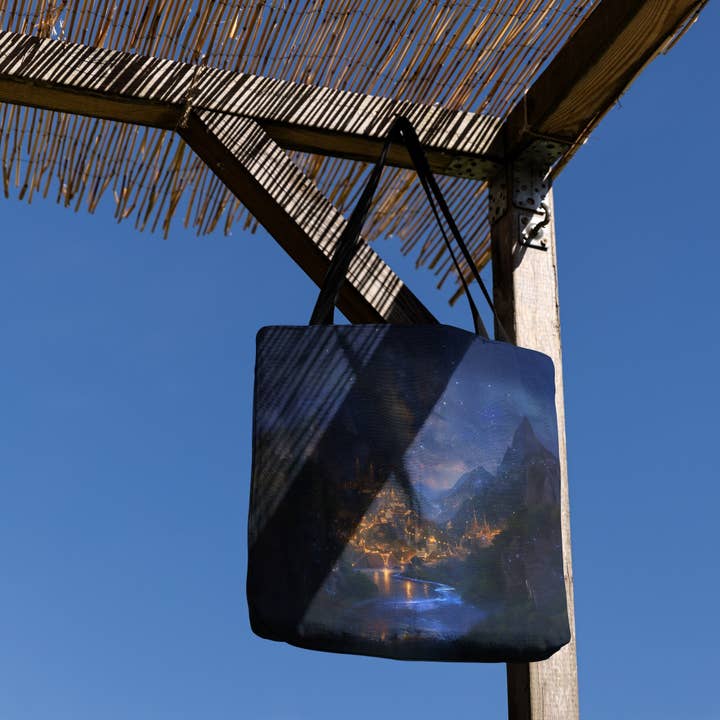 MagicMerchEmporium - Vendita all'ingrosso Borsa tote - Unisex - Borsa Intrecciata Velaris Nightscape4
