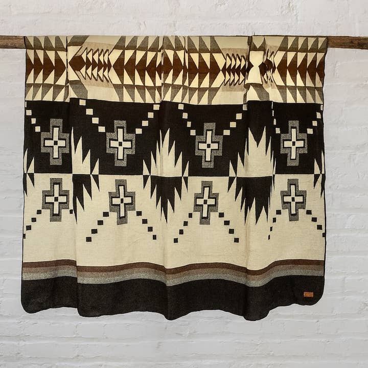 Andean Alpaca Wool Blanket - Mocha for wholesale by Alpaca Threadz