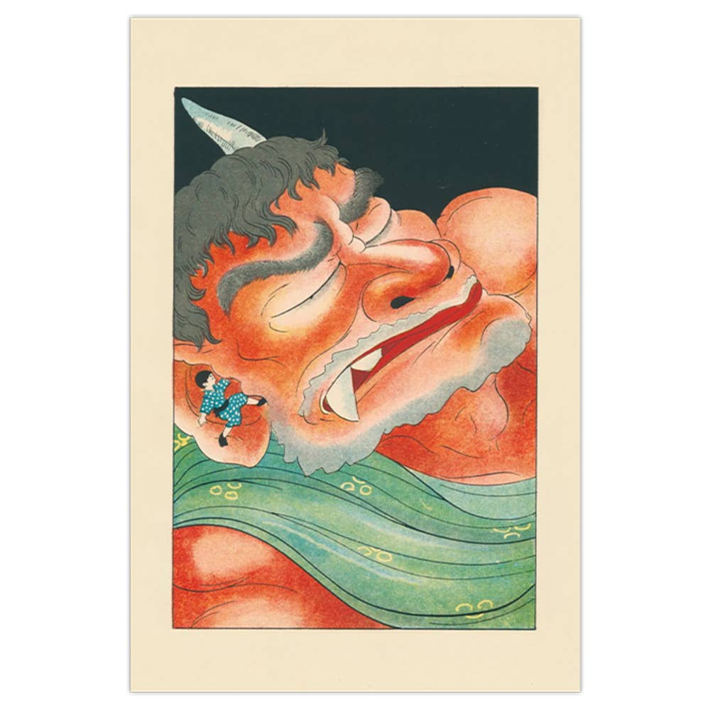 50 Watts - Wholesale Postcard - Postcard - vintage Japanese illustration - red demon0