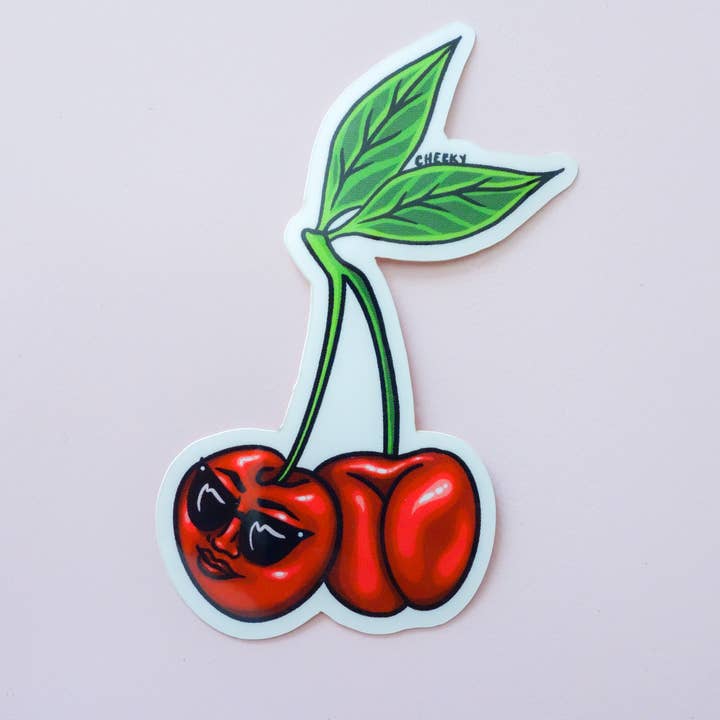 Cheeky Art Studio - Wholesale Sticker - Cherry Booty Vinyl Sticker3