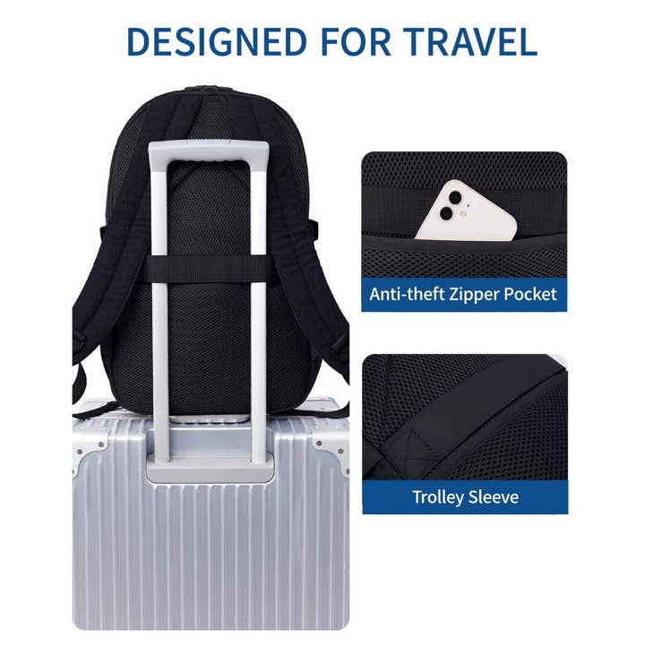 wandf – Großhandel Rucksack – Unisex – 18x14x8 Persönlicher Gegenstand Handgepäcktasche mit USB-Ladeanschluss33