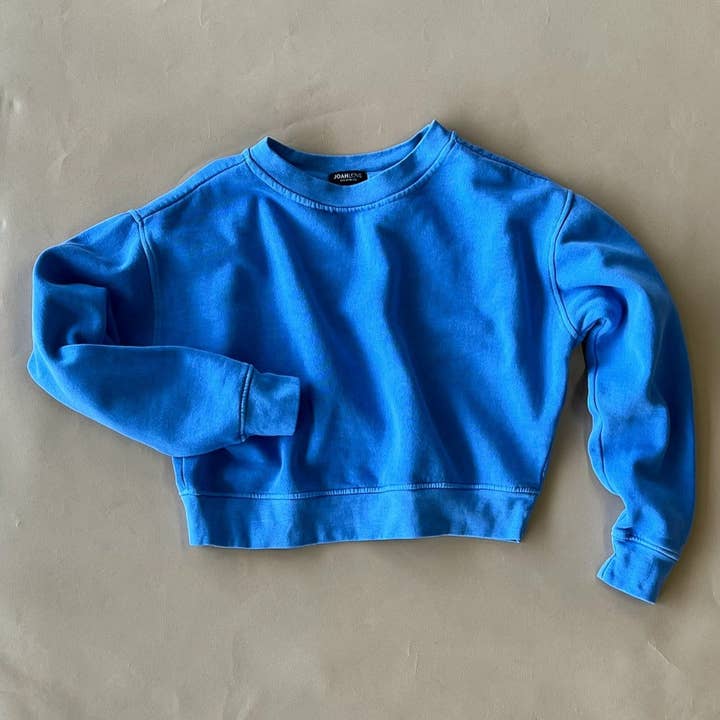 Vintage Cropped Sweatshirt | Sea Blue | Women & Youth 10+ for wholesale by Joah Love