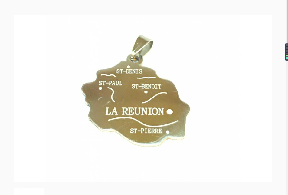 MYLENE ET FELIX - Wholesale Individual Charm/Pendant - La Réunion steel card pendant0
