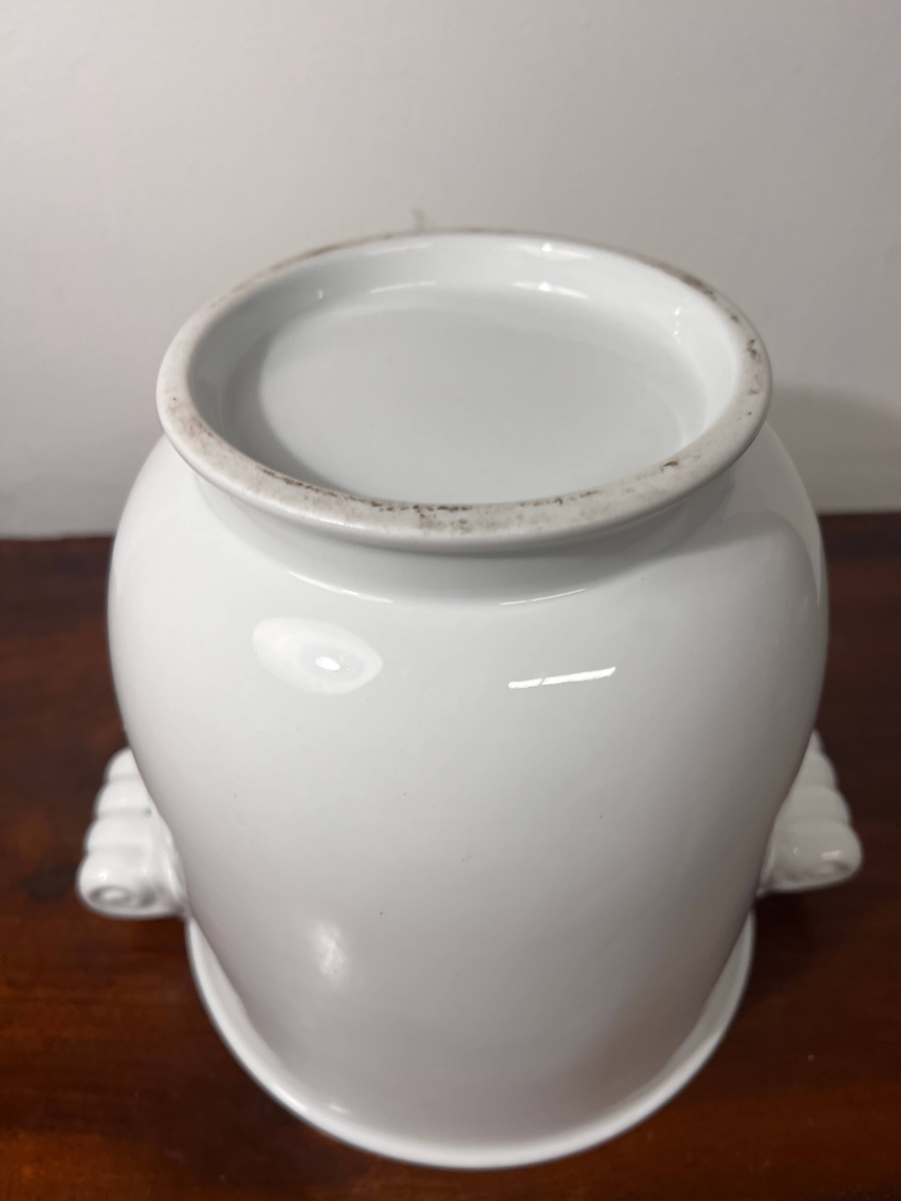 DADA Novecento - Wholesale Plantenpot - Witte keramische cachepot met handvatten7