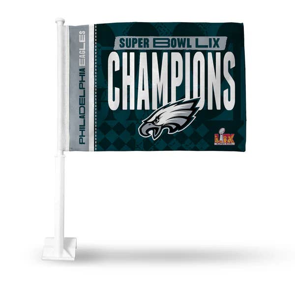 Drapeau de voiture des champions du Super Bowl LIX des Philadelphia Eagles pour la vente par Rico Industries