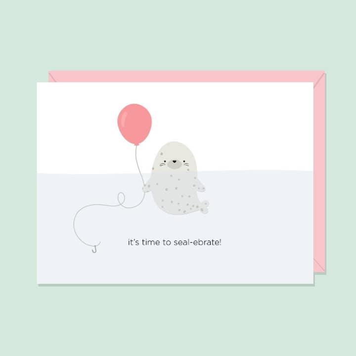 Paper Hearts™ – wholesale Baby card – It's Time to Sealebrate | Greeting Card0