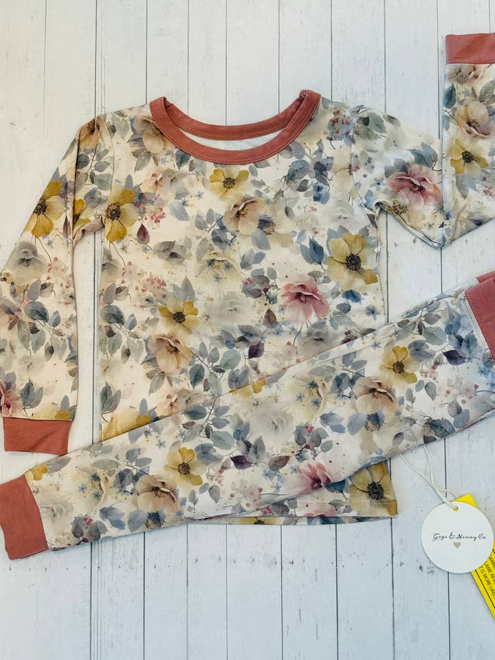 The Mammie Floral Two Piece Pajama for wholesale by Gigi & Ninny Co