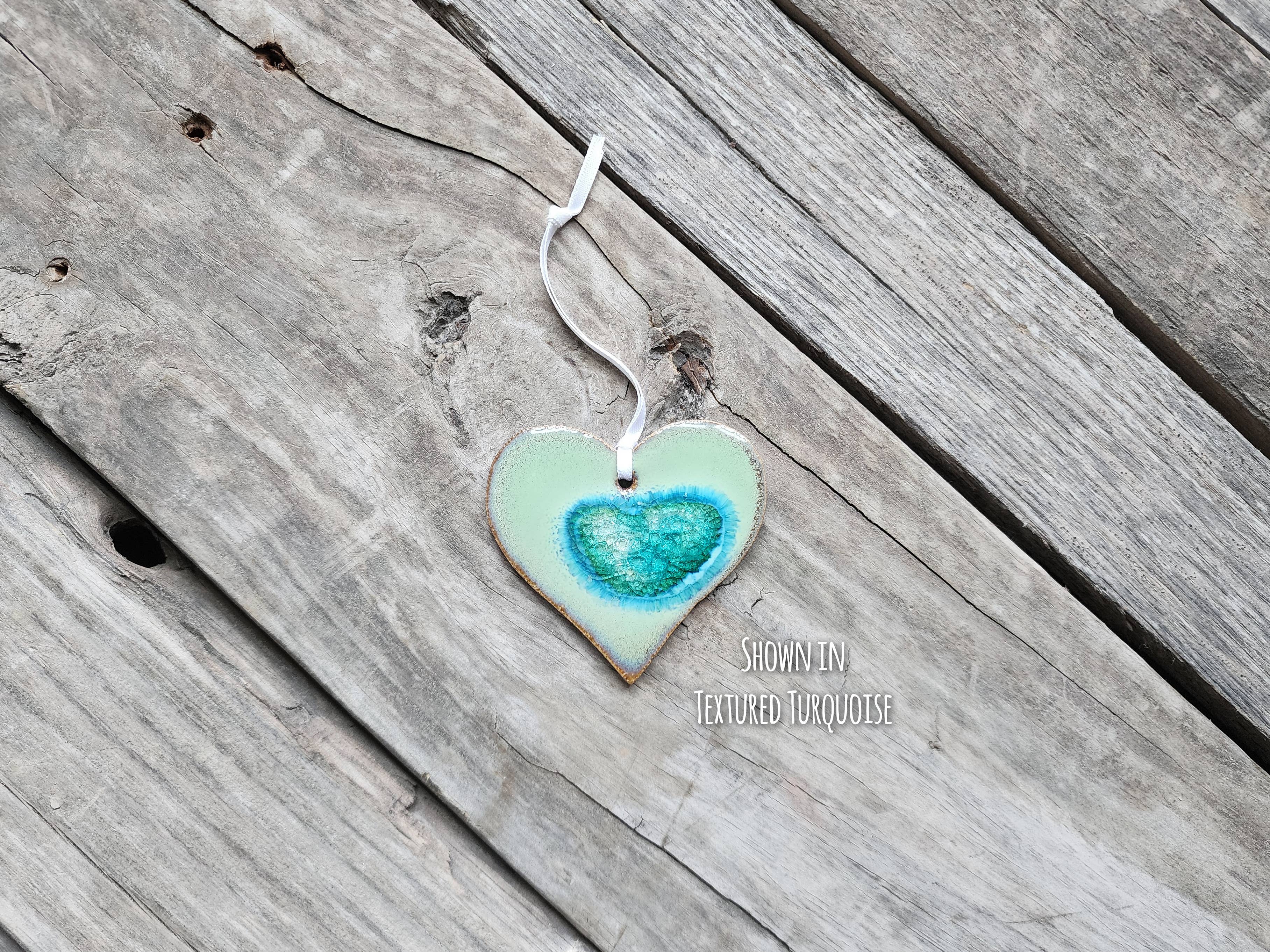 Dock 6 Pottery - Wholesale Ornament - Heart Ornament - Handmade Geode Ornament, Ceramic1