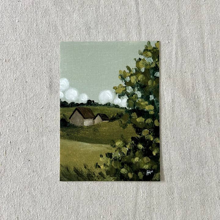 Impression d'art "Villas sur le Vert" pour la vente par sophie wyatt studio.