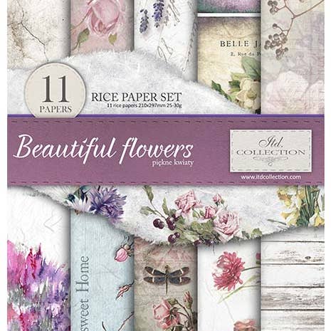 RP018 - Rice Paper Creative Set - 11pcs x A4 / 8.27x11.7 in for wholesale by ITD Collection