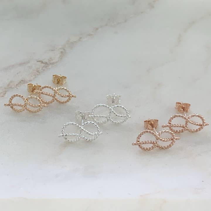 Seemanns-Knoten-Ohrstecker - Seemannsboot-Liebesknoten-Post für den Großhandel von Foamy Wader