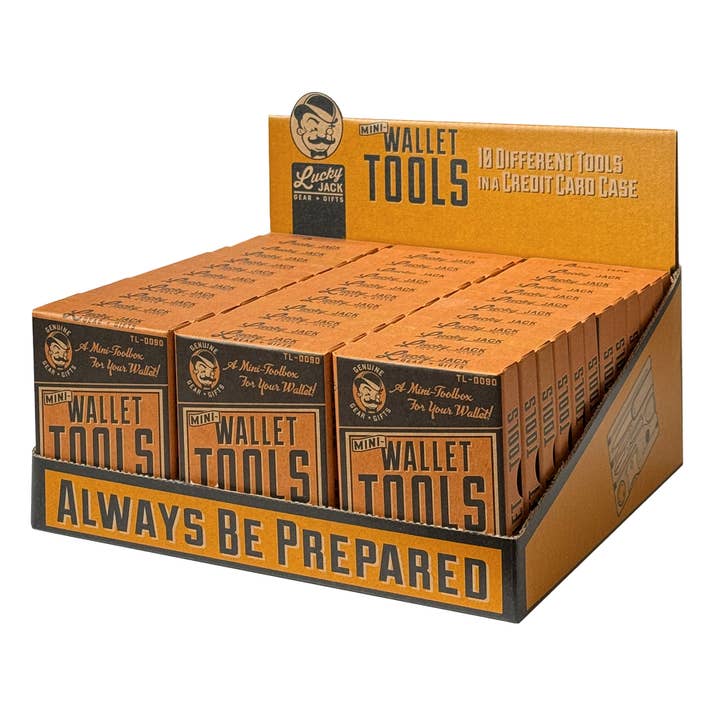Mini Wallet Tools (36 pk. Skid) for wholesale by Lucky Jack