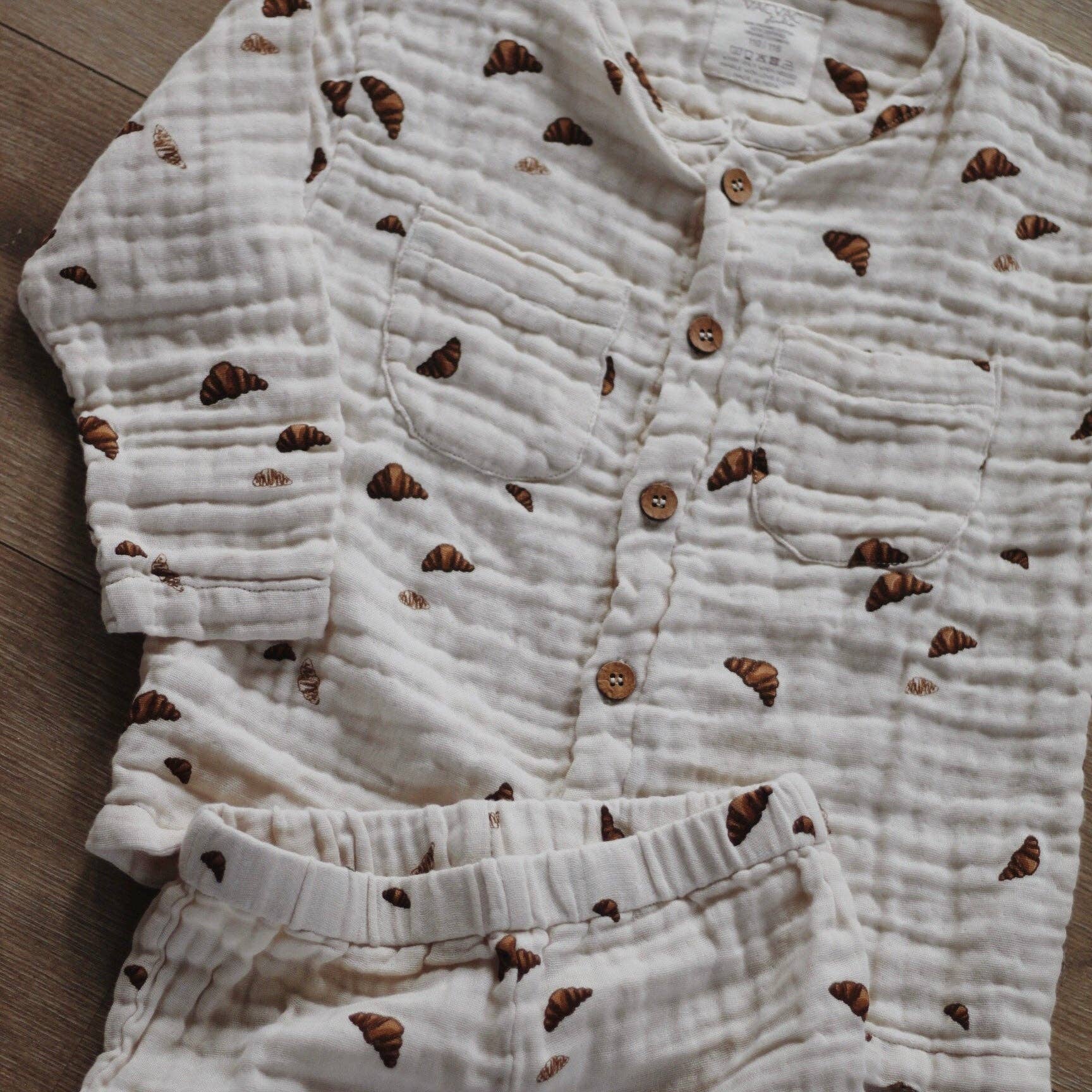 VIBBER pajamas - Croissant mini print for wholesale on Faire13