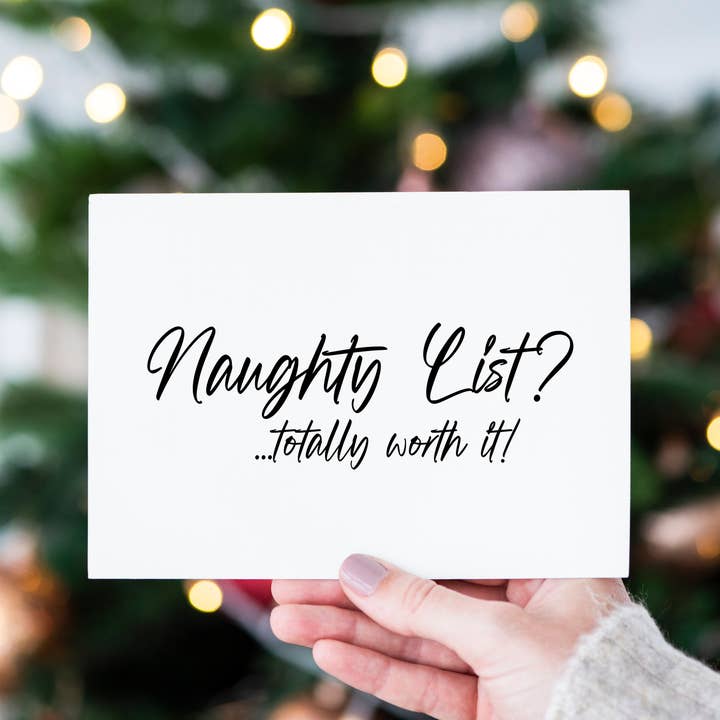 Christmas Card Funny Naughty Christmas Wishes for Friends for wholesale by Coco Press