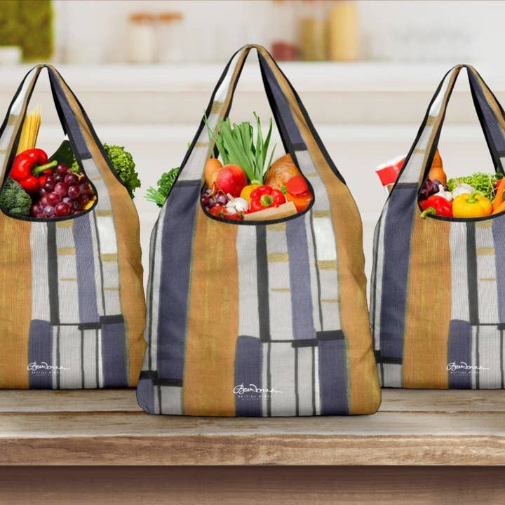 Saco de Compras de Risca de Ganga para Homem por atacado de BettinaMarksCollections