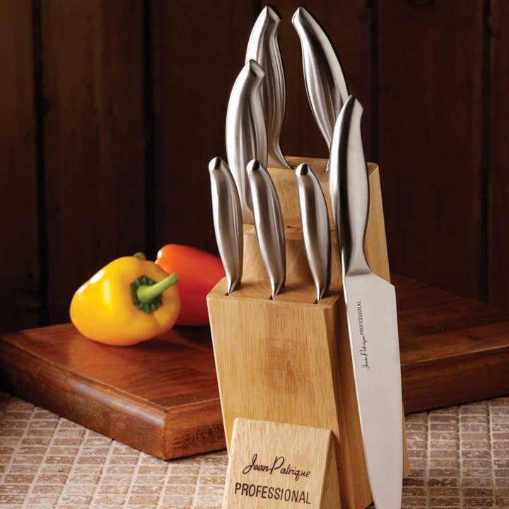 Jean Patrique Cookware - Wholesale Knife Set - Professional Kitchen Knife Set & Wooden Knife Block - Set of 75