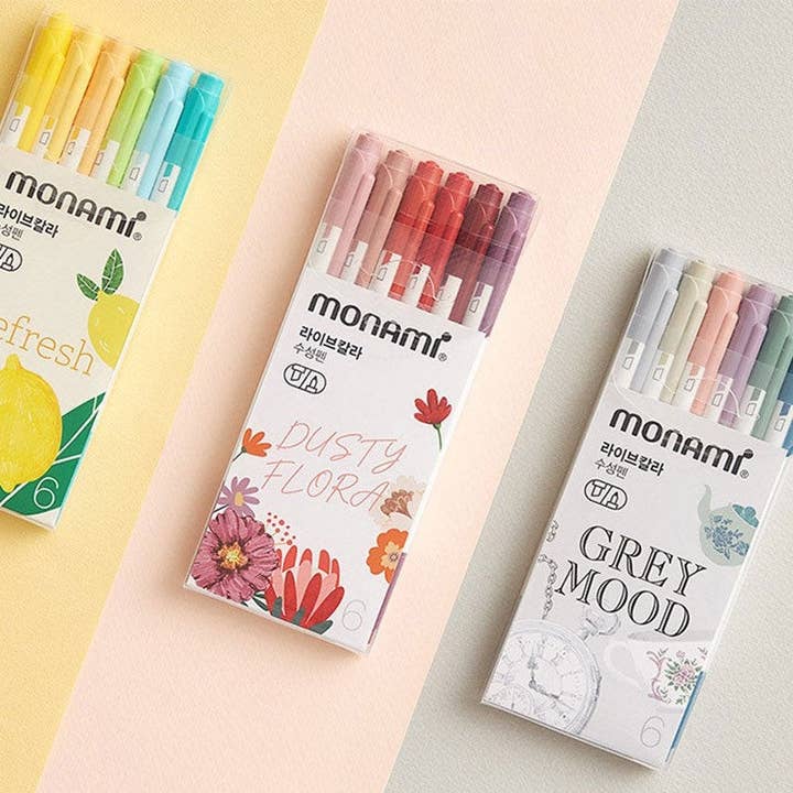 Monami 8 pen set| Colourful pen set and other Purchase Wholesale papeterie. Free Returns & Net 60 Terms on Faire trending on Faire.