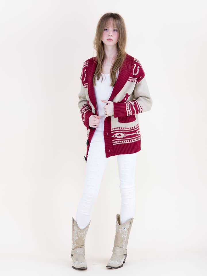 Rodeo Desert Shawl Collar Cardigan for wholesale by Original USA