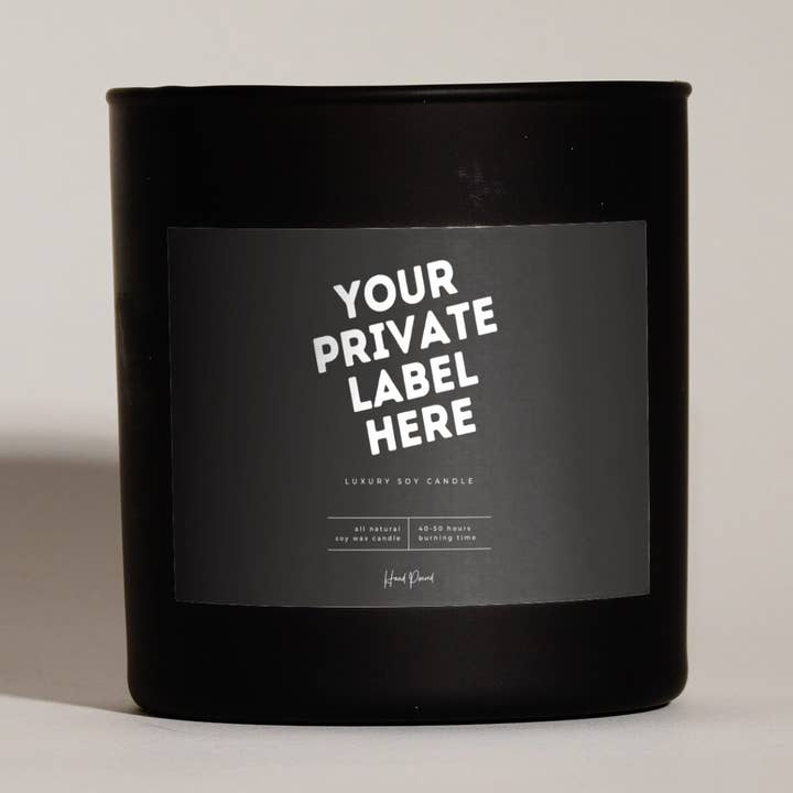 Mattschwarze Glas-Sow-Wachs-Kerze 354g für den Großhandel von Lumient