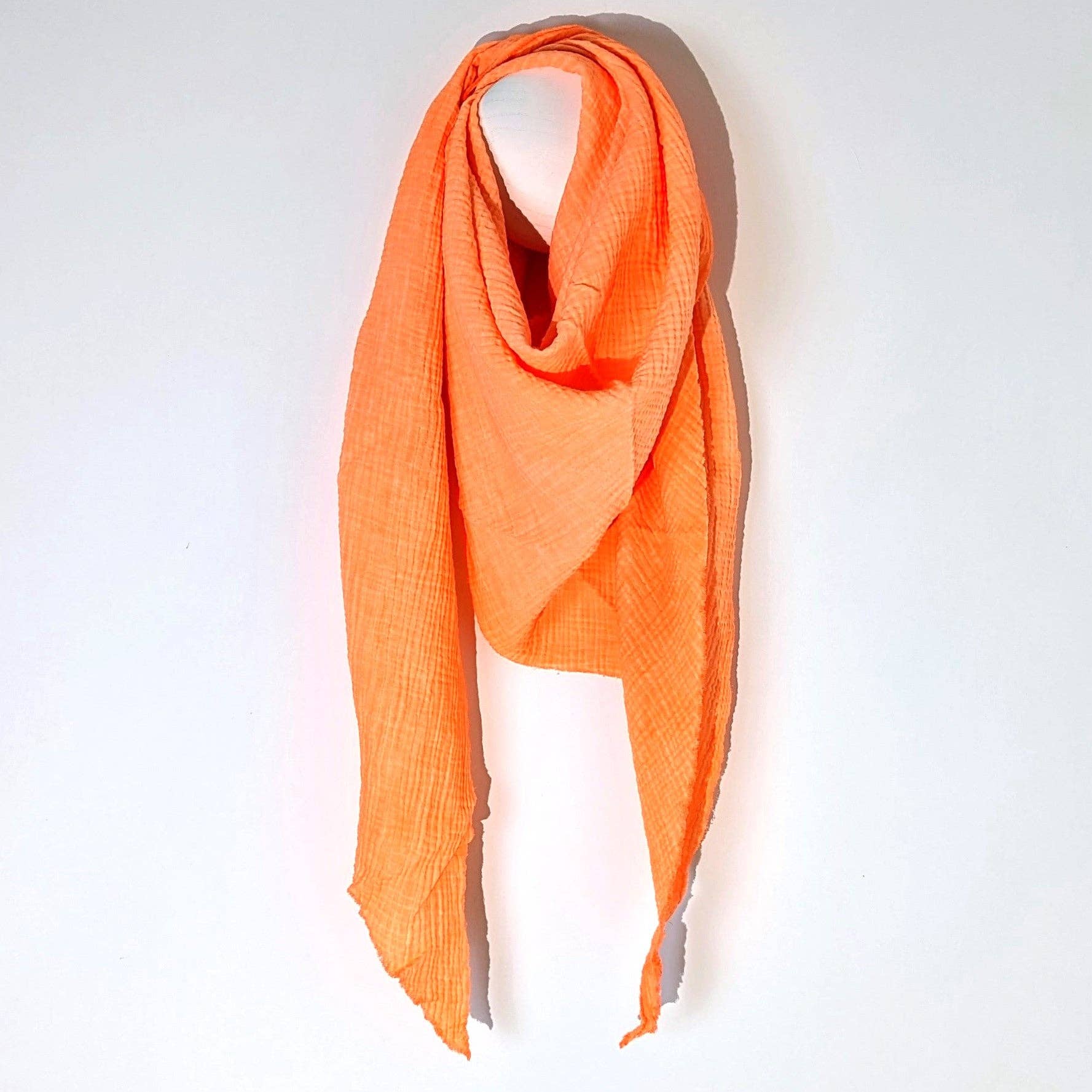 Tempest Designs – wholesale Scarf – Women's – Italian cotton raw edge plain scarf8