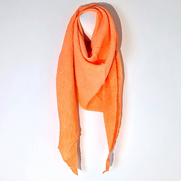 Tempest Designs – wholesale Scarf – Women's – Italian cotton raw edge plain scarf8