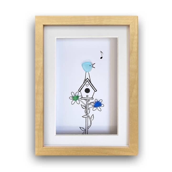 LISART LLC - Wholesale Wall Decor - Kids & Baby - Bird singing, Sea Glass ART0