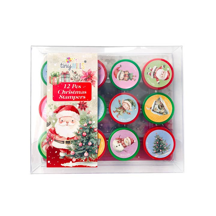 Tiny Mills - Wholesale Rubber/Decorative Stamp - Kids & Baby - Vintage Rustic Christmas Stamp Kit for Kids 1