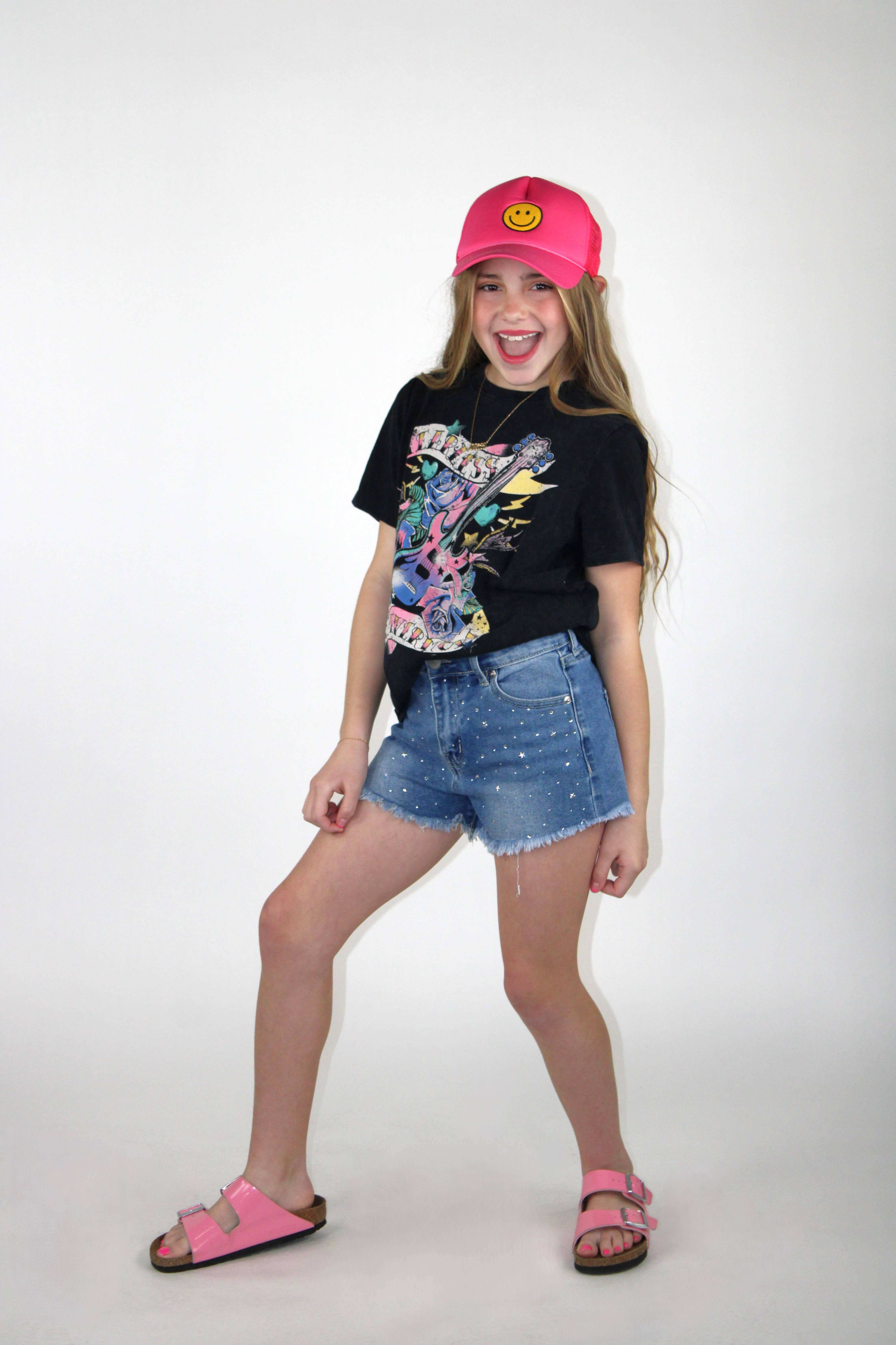 Paper Flower - Wholesale Shirt - Kids - Rock and roll guitar graphic shirt - TWEEN GIRLS2