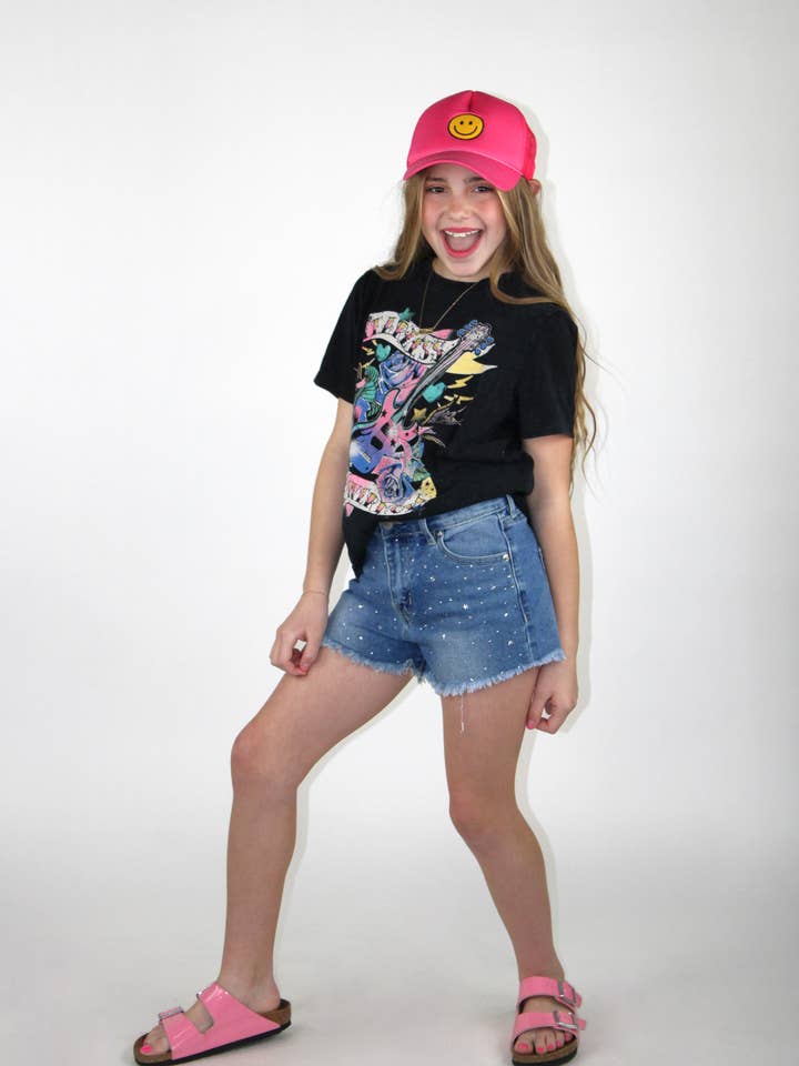 Paper Flower - Wholesale Shirt - Kids - Rock and roll guitar graphic shirt - TWEEN GIRLS2