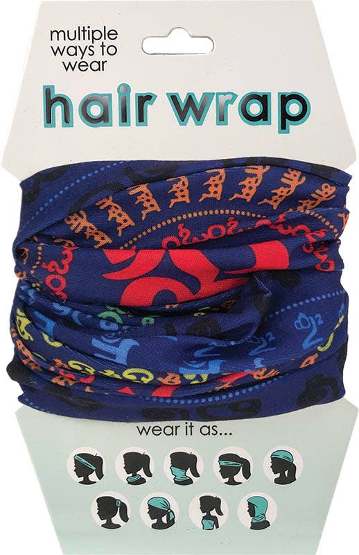 Spoontiques, Inc - Wholesale Head Scarf - Women's - Yoga Symbols Hair Wrap0